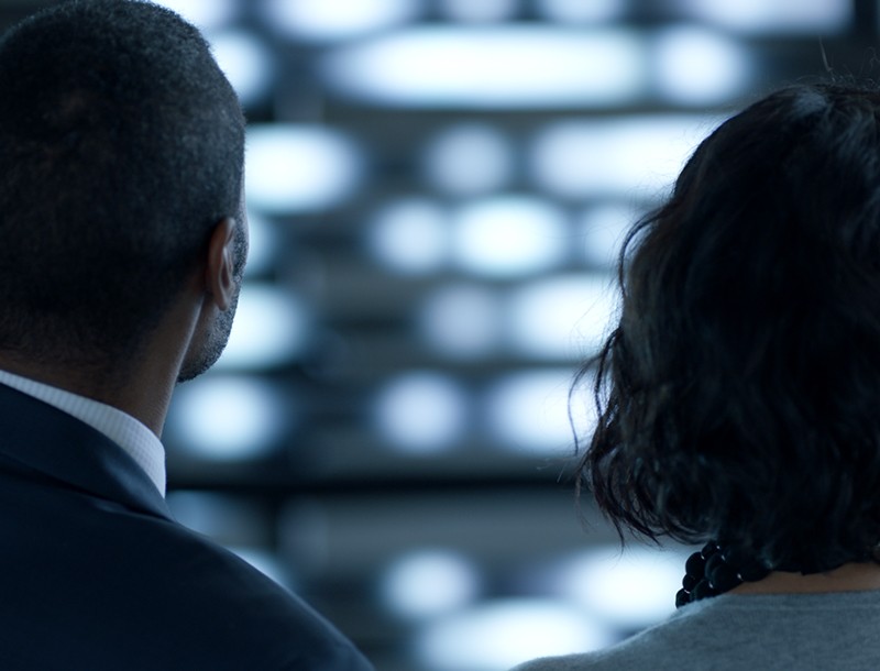 People Front of Screen