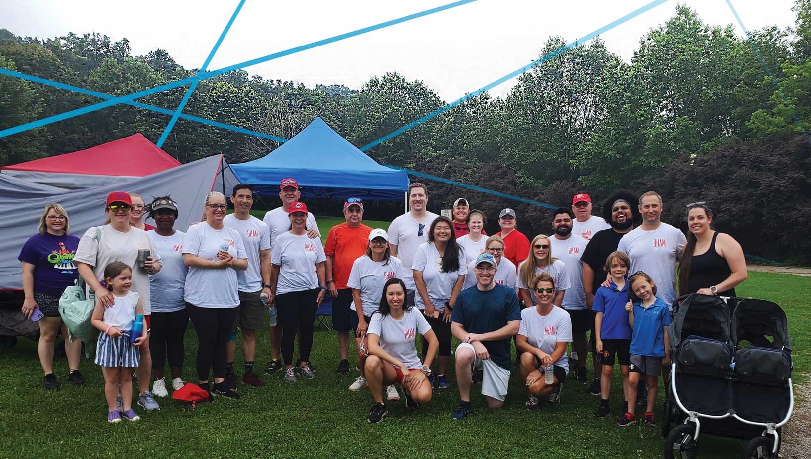 Some of the Birmingham Southern Nuclear team during the Birmingham Heart Walk