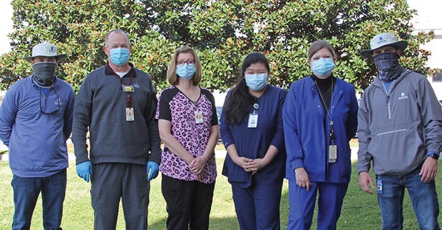 Photo of Southern Nuclear Nurse volunteers who helped distribute coronavirus vaccines at Southeast Health near Plant Farley in Dothan, Alabama.